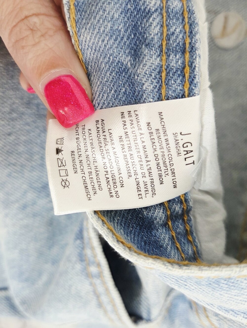 John Galt Light Indigo Gracie Low Rise Baggy Carpenter Jeans size small - Picture 8 of 8
